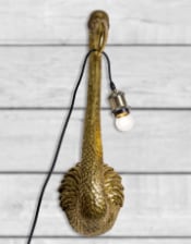 Antique Gold Flamingo Head Wall Lamp