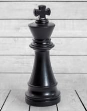 Matt Black Large Ceramic King Chess Piece Ornament (to be bought in qtys of 2)