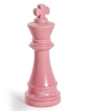 Matt Pink Large Ceramic King Chess Piece Ornament (to be bought in qtys of 2)