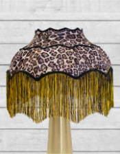 Large Animal Print Frilled Lamp Shade (Use As Pendant or Shade)