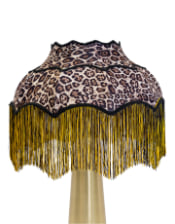 Large Animal Print Frilled Lamp Shade (Use As Pendant or Shade)