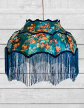 Large Floral Design Frilled Lamp Shade (Use As Pendant or Shade)