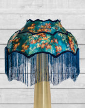 Large Floral Design Frilled Lamp Shade (Use As Pendant or Shade)