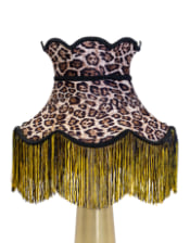 Animal Print Tall Frilled Lampshade (Use As Pendant or Shade)