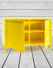 Yellow Metal Large Side Cabinet