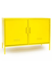 Yellow Metal Large Side Cabinet