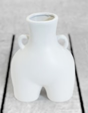 Matt White Medium "Love Handles" Booty Vase