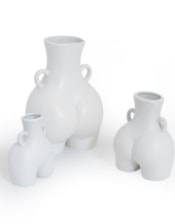 Matt White Small "Love Handles" Booty Vase (to be bought in qtys of 2)