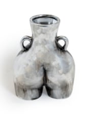 Antique Silver Medium "Love Handles" Booty Vase