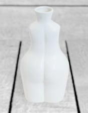 Matt White Medium Female Body Ceramic Stem Vase