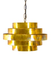 Antique Gold Tiered Halo Ceiling Pendant