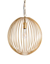 Gold Large Wire Sphere Ceiling Pendant