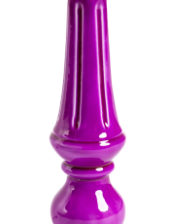 Purple Gloss Wooden Table Lamp with Metallic-Lined Velvet Shade