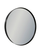 Large Round Matt Black Steel Framed Mirror