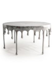 Raw Nickel "Dali" Drip Aluminium Coffee Table