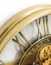 Brushed Antique Gold Kensington Wall Clock