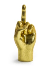 Gold Middle Finger Hand Figure