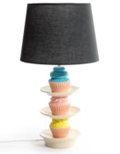 Stack of Cupcakes Table Lamp with Black Shade