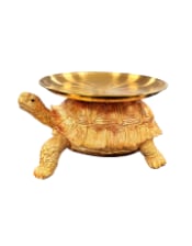 Gold & Bronze Tortoise w/ Gold Tray