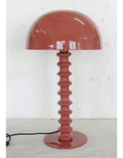 Terracotta Pink Large Ribbed Table Lamp