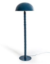 Indigo Ribbed Floor Lamp