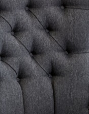 Pewter Herringbone Button Back Occasional Chair - Hand Made in the UK