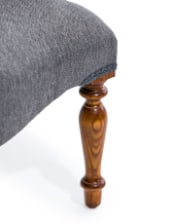 Pewter Herringbone Button Back Occasional Chair - Hand Made in the UK