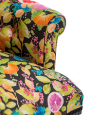 Citrus Fruit Button Back Occasional Chair - Hand Made in the UK