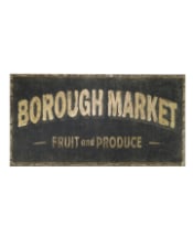 Extra Large Antiqued "Borough Market" Wall Sign