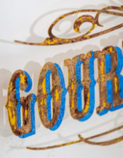 Large Gold Framed "Portobello Gourmet" Wall Sign