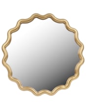 Gold Wave Framed Wall Mirror