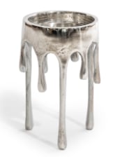 Medium Raw Nickel "Dali" Drip Candle Holder
