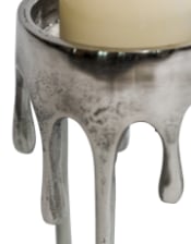 Medium Raw Nickel "Dali" Drip Candle Holder
