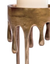 Large Gold "Dali" Drip Candle Holder