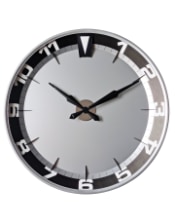 Large Brushed Steel "Watch-Style" Wall Clock