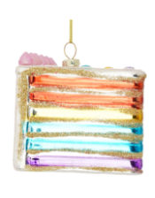 Cake Slice Decorative Glass Hanging Ornament (to be bought in qtys of 12)