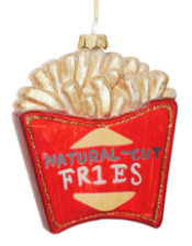 Fries / Chips Decorative Glass Hanging Ornament (to be bought in qtys of 12)