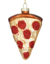 Pizza Slice Decorative Glass Hanging Ornament (to be bought in qtys of 12)