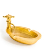 Gold Aluminium Bathtub Soap Dish