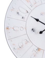 Large Antiqued White Wall Clock