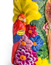 Vibrant Coloured Floral Bird Vase