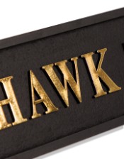 Black & Gold "Hawk Tuah" Wall Sign