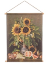 Sunflower Fruit Boho Wall Hanging Canvas Print