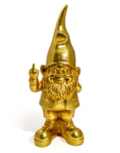 Medium Gold "Naughty Gnome" Figure