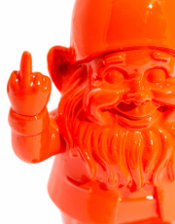 Small Bright Orange "Naughty Gnome" Figure