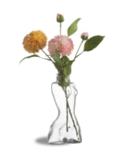 Clear Female Body Glass Stem Vase