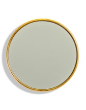 Gold Leaf Ribbed Cylinder Mirror 40cm