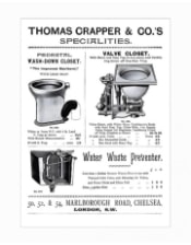 Large Retro Metal "Thomas Crapper" Wall Sign 50x70cm
