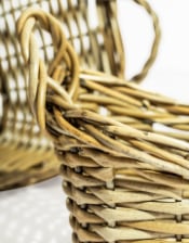Set of 3 Rustic Woven Storage Baskets