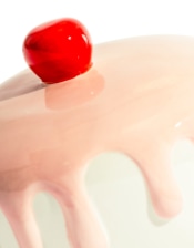 Pink & White Ceramic Iced Cake Stand